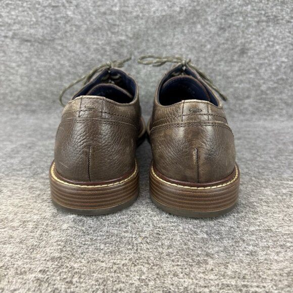 ✅Mens 8.5M Cole Haan Oxford Shoe Brown Leather Midland Lug Plain Toe Casual Shoe main image 4